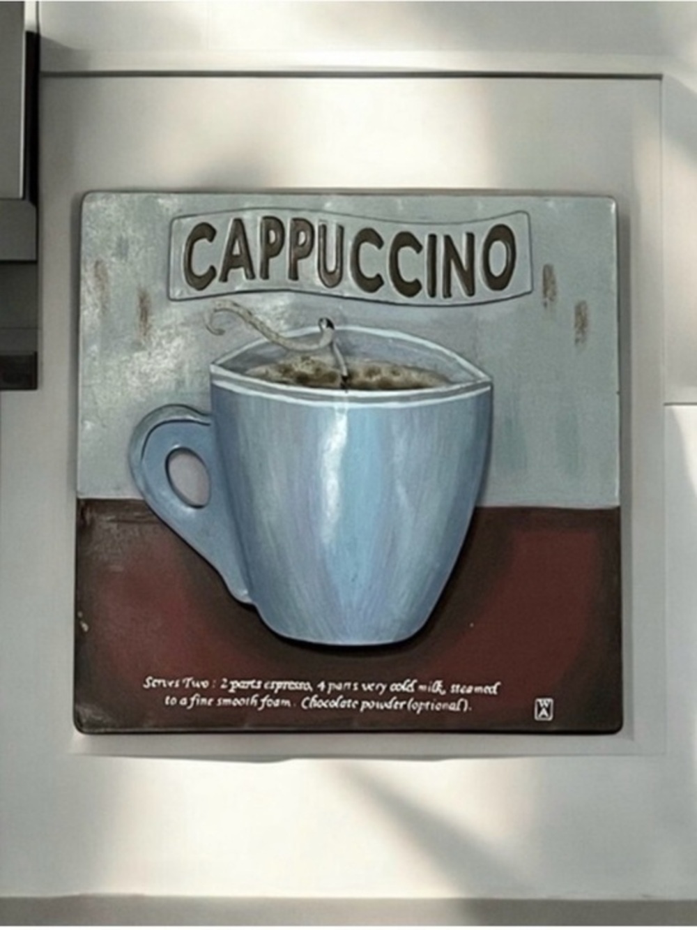 🫶🏻 Cappuccino Metal Wall Art -lSign